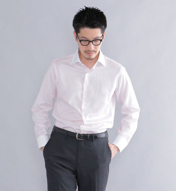 SHIPS「SHIPS: イージーアイロン ワイドカラー  クレリック シャツ」|シャツ・ブラウス|