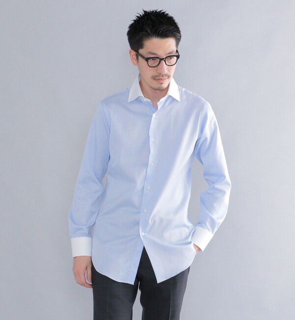 SHIPS「SHIPS: イージーアイロン ワイドカラー  クレリック シャツ」|シャツ・ブラウス|