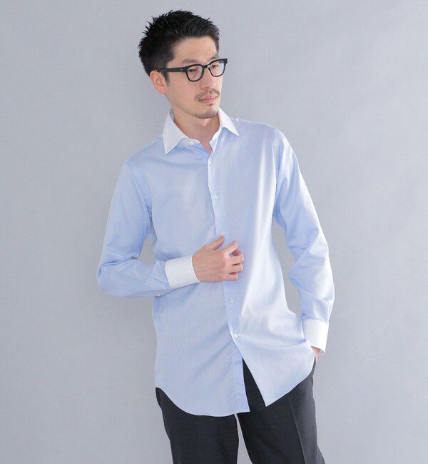 SHIPS「SHIPS: イージーアイロン ワイドカラー  クレリック シャツ」|シャツ・ブラウス|