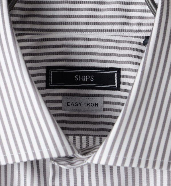 SHIPS「SHIPS: イージーアイロン ロンスト ワイドカラー シャツ」|シャツ・ブラウス|