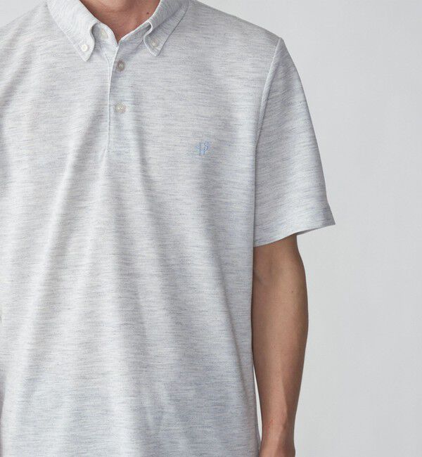 SHIPS「【WEB限定】SHIPS: 吸水速乾・UVケア Drymix（R）ワンポイントロゴ ボタンダウン ポロシャツ」|ポロシャツ|