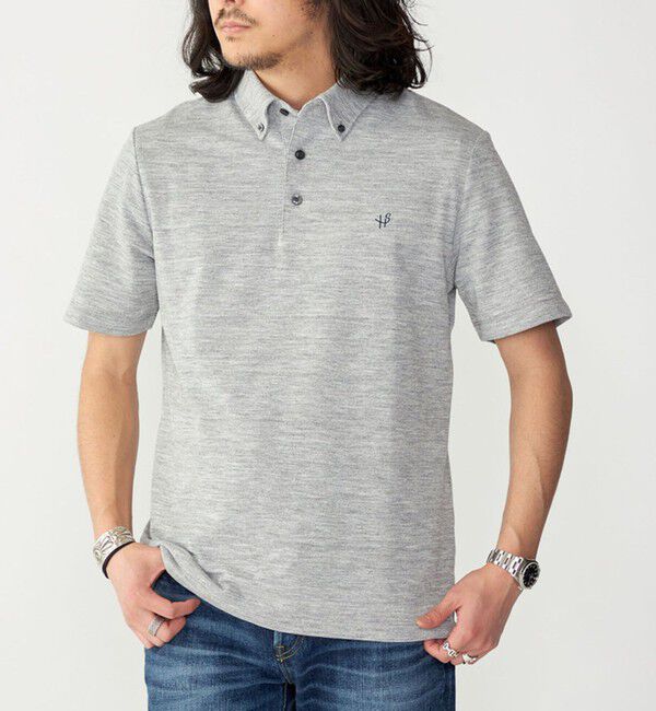 SHIPS「【WEB限定】SHIPS: 吸水速乾・UVケア Drymix（R）ワンポイントロゴ ボタンダウン ポロシャツ」|ポロシャツ|