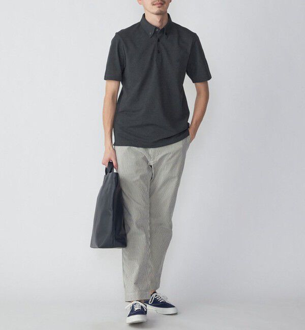 SHIPS「【WEB限定】SHIPS: 吸水速乾・UVケア Drymix（R）ワンポイントロゴ ボタンダウン ポロシャツ」|ポロシャツ|