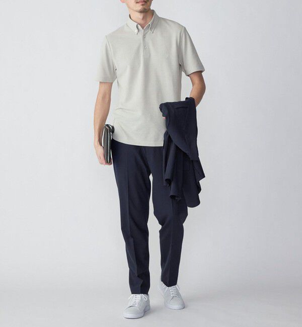 SHIPS「【WEB限定】SHIPS: 吸水速乾・UVケア Drymix（R）ワンポイントロゴ ボタンダウン ポロシャツ」|ポロシャツ|