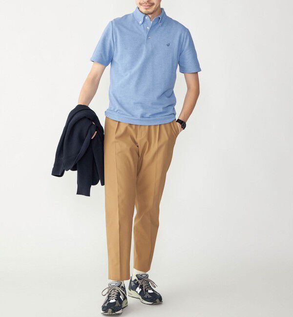 SHIPS「【WEB限定】SHIPS: 吸水速乾・UVケア Drymix（R）ワンポイントロゴ ボタンダウン ポロシャツ」|ポロシャツ|