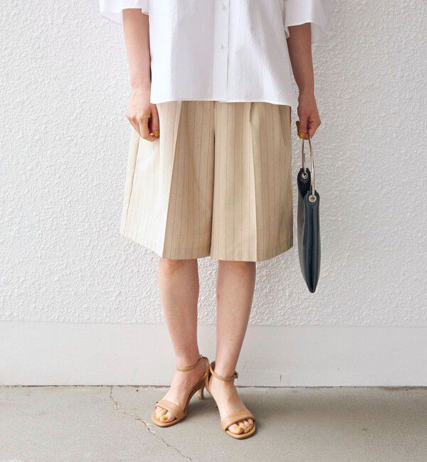 SHIPS for women「〈手洗い可能〉先染め ストライプ タック ショーツ◇」|その他|