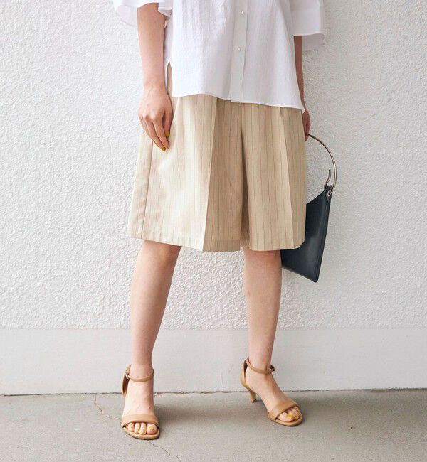 SHIPS for women「〈手洗い可能〉先染め ストライプ タック ショーツ◇」|その他|