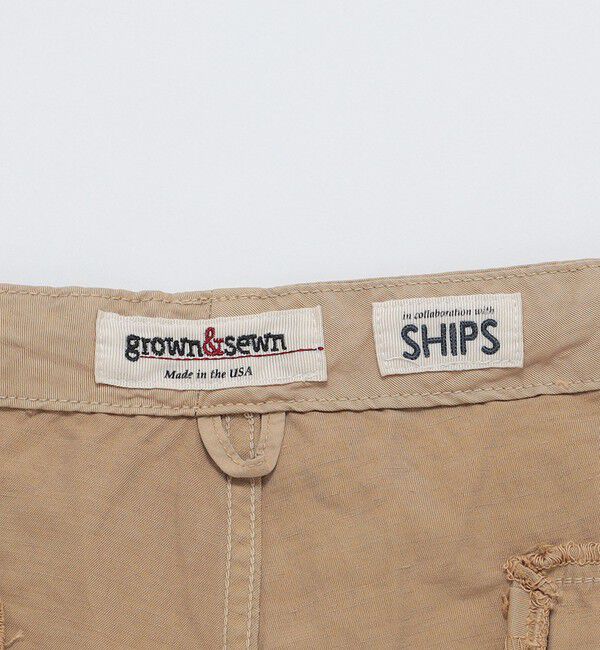 SHIPS「【SHIPS別注】GROWN&SEWN: コットン/リネン イージーショートパンツ」|チノ|