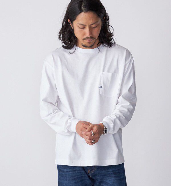 SHIPS「【WEB限定】SHIPS:〈汗染み防止加工〉ワンポイントロゴ ビッグシルエットヘビーウェイトTシャツ」|Tシャツ・カットソー|