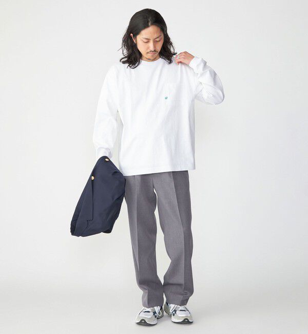 SHIPS「【WEB限定】SHIPS:〈汗染み防止加工〉ワンポイントロゴ ビッグシルエットヘビーウェイトTシャツ」|Tシャツ・カットソー|