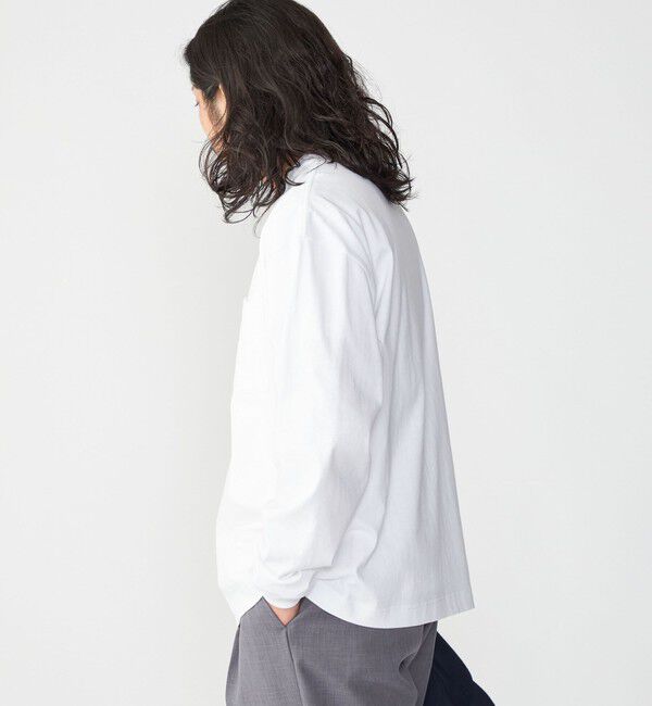 SHIPS「【WEB限定】SHIPS:〈汗染み防止加工〉ワンポイントロゴ ビッグシルエットヘビーウェイトTシャツ」|Tシャツ・カットソー|