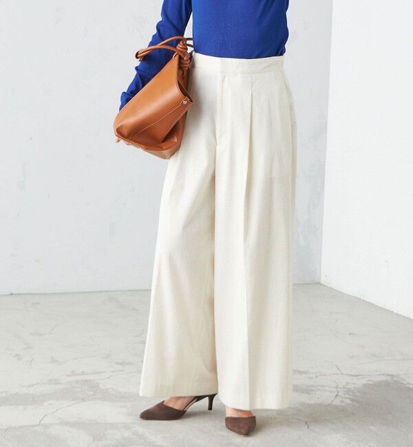 SHIPS for women「〈手洗い可能〉オーガニック コットン コーデュロイ パンツ ◇」|その他|オフホワイト