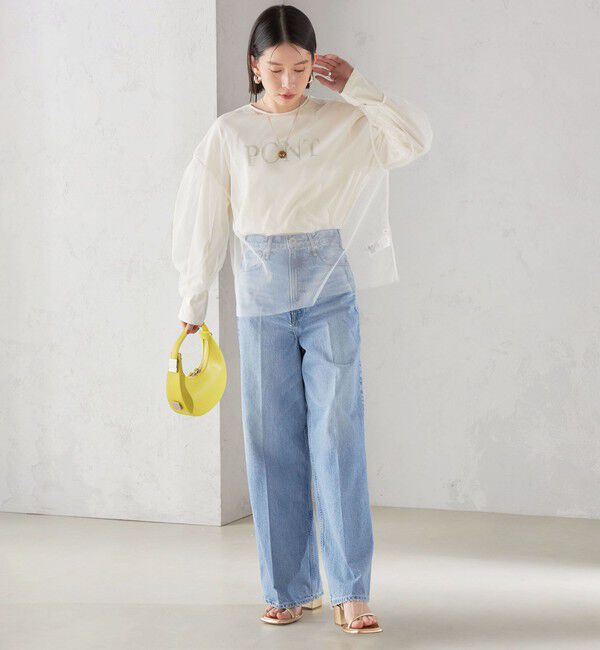 SHIPS for women「〈手洗い可能〉ソフト チュール 袖 ボリューム 2WAY ブラウス◇」|シャツ・ブラウス|