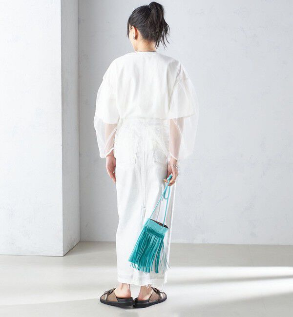 SHIPS for women「〈手洗い可能〉ソフト チュール 袖 ボリューム 2WAY ブラウス◇」|シャツ・ブラウス|