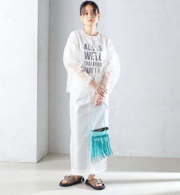 SHIPS for women「〈手洗い可能〉ソフト チュール 袖 ボリューム 2WAY ブラウス◇」|シャツ・ブラウス|