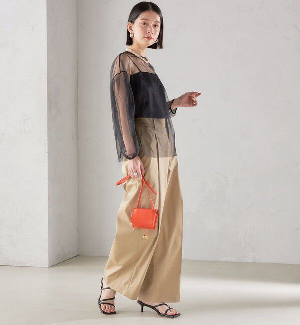 SHIPS for women「〈手洗い可能〉ソフト チュール 袖 ボリューム 2WAY ブラウス◇」|シャツ・ブラウス|