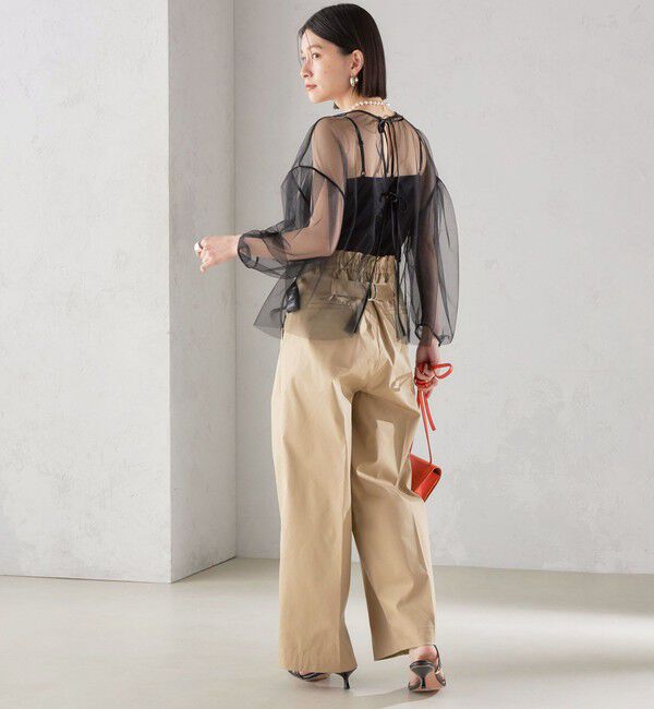 SHIPS for women「〈手洗い可能〉ソフト チュール 袖 ボリューム 2WAY ブラウス◇」|シャツ・ブラウス|