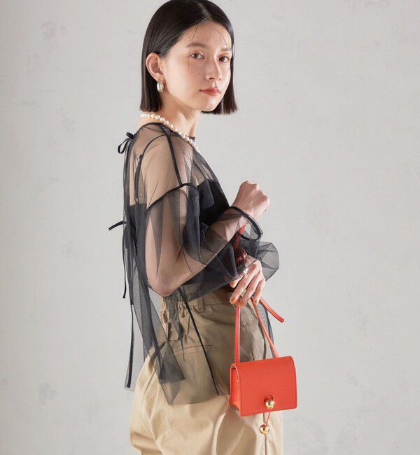 SHIPS for women「〈手洗い可能〉ソフト チュール 袖 ボリューム 2WAY ブラウス◇」|シャツ・ブラウス|