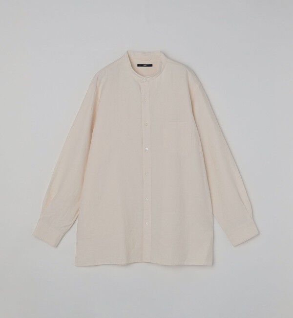 SHIPS「SHIPS: バンドカラー コットン ラミー シャツ アウター」|シャツ・ブラウス|