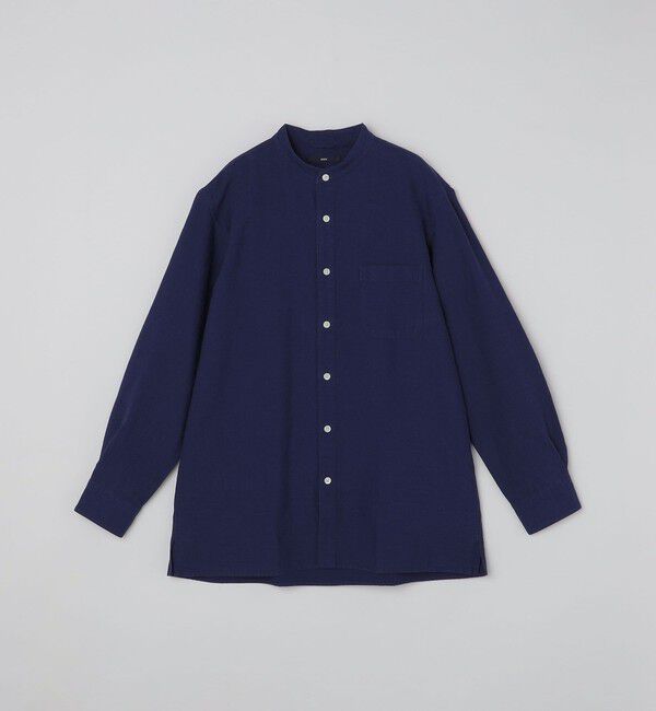 SHIPS「SHIPS: バンドカラー コットン ラミー シャツ アウター」|シャツ・ブラウス|