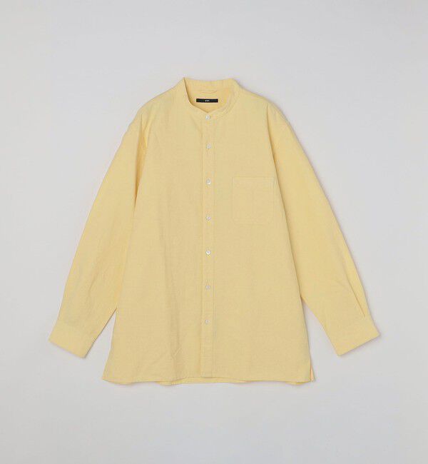 SHIPS「SHIPS: バンドカラー コットン ラミー シャツ アウター」|シャツ・ブラウス|