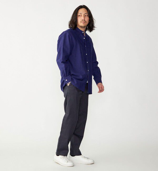 SHIPS「SHIPS: バンドカラー コットン ラミー シャツ アウター」|シャツ・ブラウス|