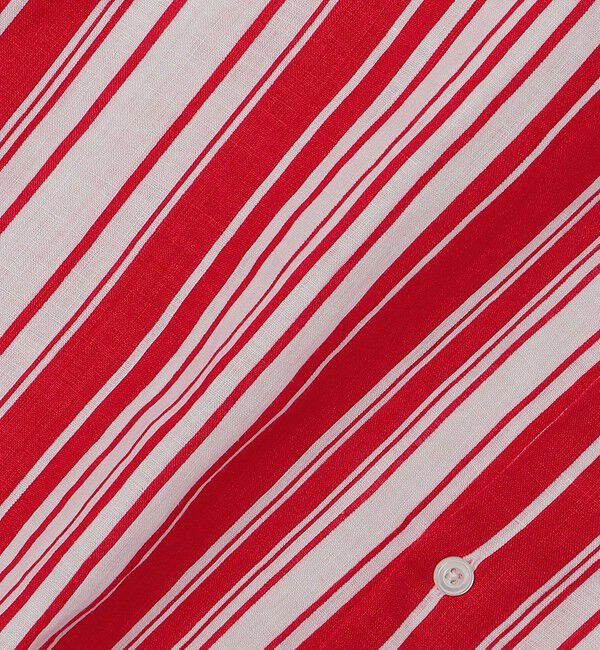 SHIPS「BATEAUX DE SHIPS: リネン ストライプ プリント レギュラーカラー 半袖シャツ」|シャツ・ブラウス|