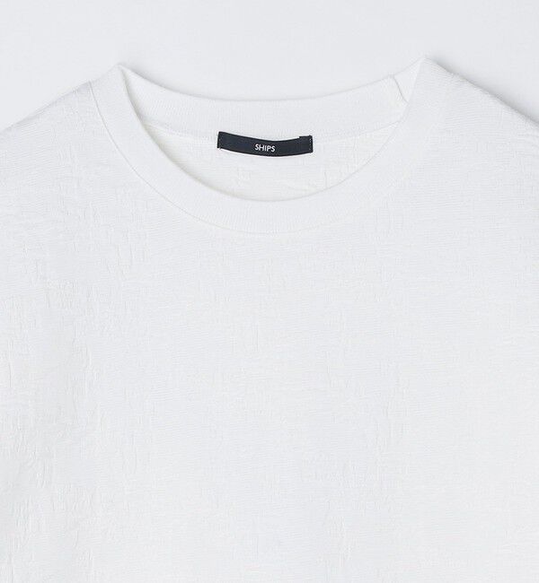 SHIPS「SHIPS: リンクス ジャカード リーフ柄 Tシャツ」|Tシャツ・カットソー|