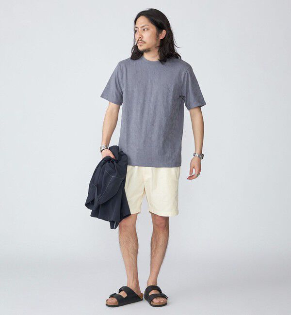 SHIPS「SHIPS: リンクス ジャカード リーフ柄 Tシャツ」|Tシャツ・カットソー|