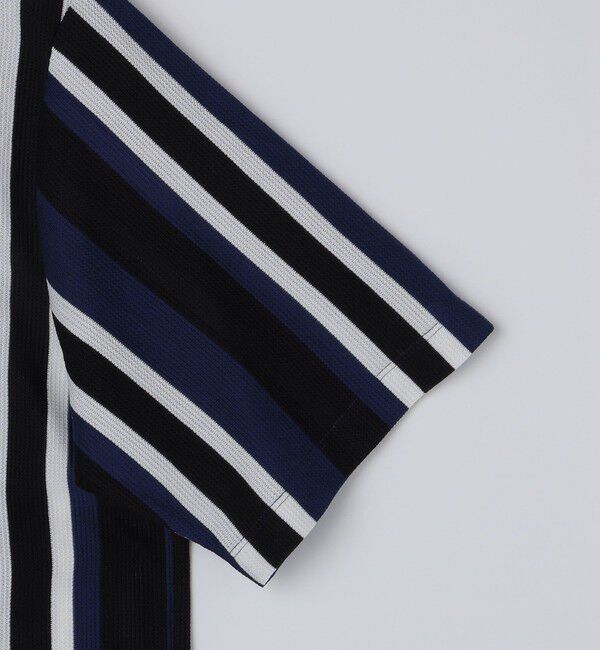 SHIPS「SHIPS:  ハニカム ストライプ オープンカラー シャツ」|シャツ・ブラウス|