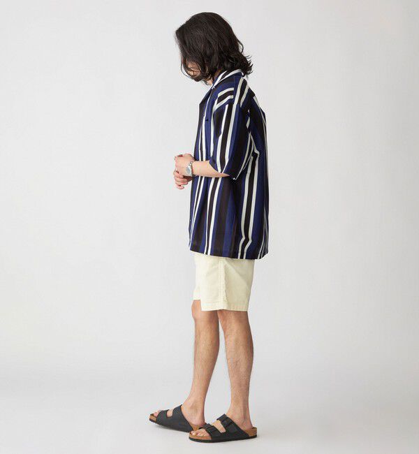 SHIPS「SHIPS:  ハニカム ストライプ オープンカラー シャツ」|シャツ・ブラウス|