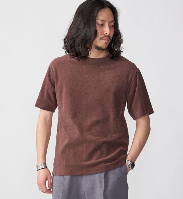 SHIPS「SHIPS:〈抗菌・防臭〉PLA ポリ乳酸 パイル クルーネック Tシャツ」|Tシャツ・カットソー|