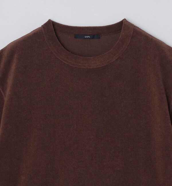 SHIPS「SHIPS:〈抗菌・防臭〉PLA ポリ乳酸 パイル クルーネック Tシャツ」|Tシャツ・カットソー|