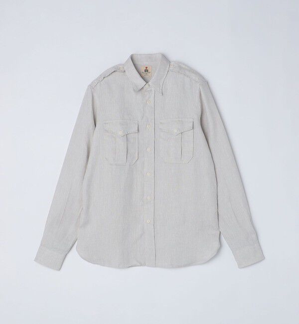 SHIPS「【SHIPS別注】GUY ROVER: リネン キャンバス サファリシャツ」|シャツ・ブラウス|