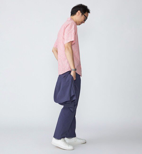 SHIPS「SHIPS: コットン/リネン モチーフ プリント ワイドカラー シャツ」|シャツ・ブラウス|