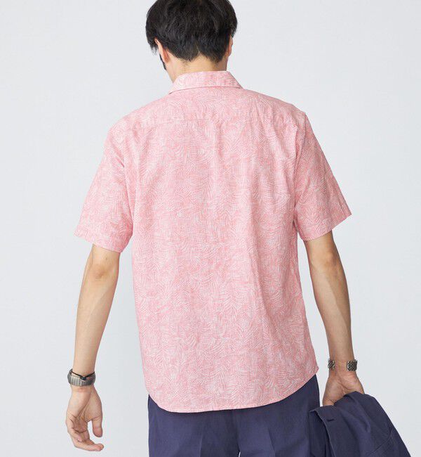 SHIPS「SHIPS: コットン/リネン モチーフ プリント ワイドカラー シャツ」|シャツ・ブラウス|