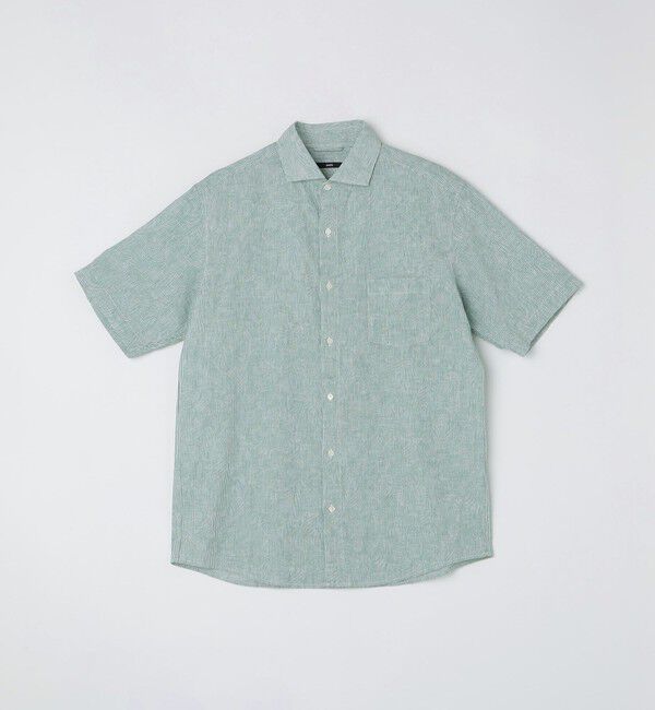 SHIPS「SHIPS: コットン/リネン モチーフ プリント ワイドカラー シャツ」|シャツ・ブラウス|