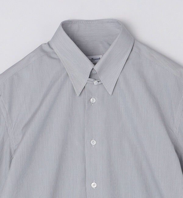 SHIPS「【SHIPS別注】Errico Formicola: ヘアライン ストライプ タブカラー シャツ」|シャツ・ブラウス|