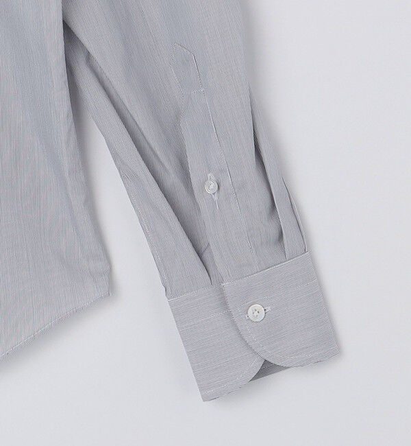 SHIPS「【SHIPS別注】Errico Formicola: ヘアライン ストライプ タブカラー シャツ」|シャツ・ブラウス|