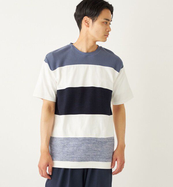 SHIPS Colors 「SHIPS Colors:〈手洗い可能〉切り替え ボーダー TEE◇」|Tシャツ・カットソー|