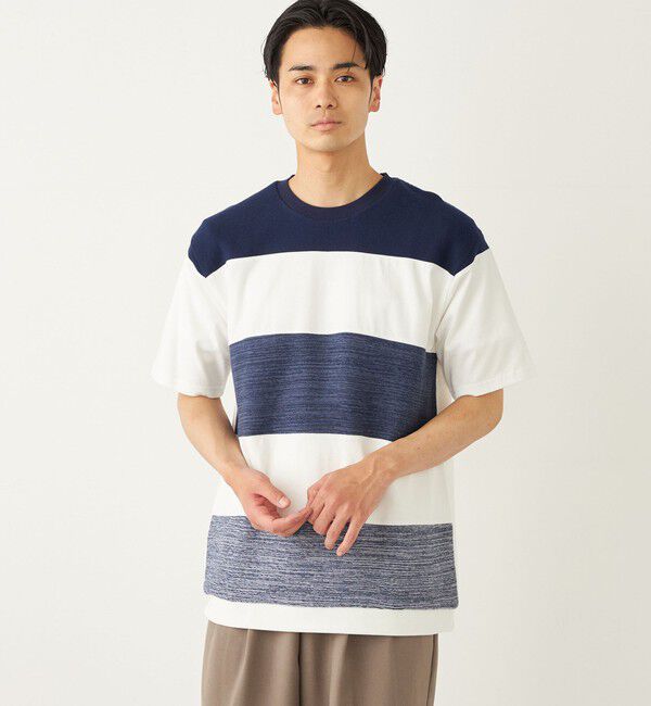 SHIPS Colors 「SHIPS Colors:〈手洗い可能〉切り替え ボーダー TEE◇」|Tシャツ・カットソー|