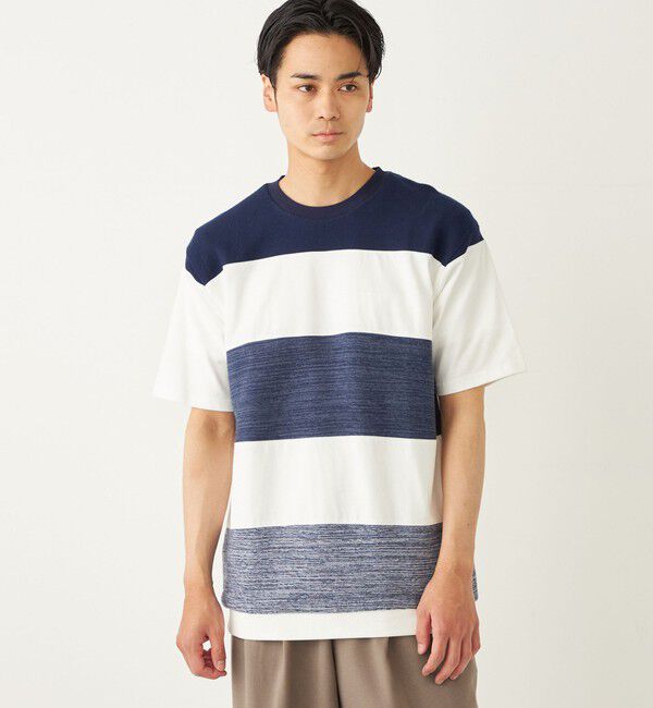 SHIPS Colors 「SHIPS Colors:〈手洗い可能〉切り替え ボーダー TEE◇」|Tシャツ・カットソー|
