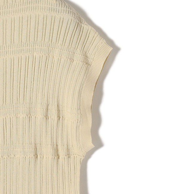 SHIPS Colors 「SHIPS Colors:〈手洗い可能〉変わり編み フレンチスリーブ ニット」|ニット・セーター|