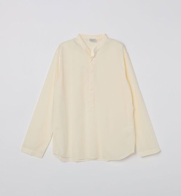 SHIPS「BAGUTTA: コットン ポプリン プルオーバー バンドカラー シャツ」|シャツ・ブラウス|ナチュラル