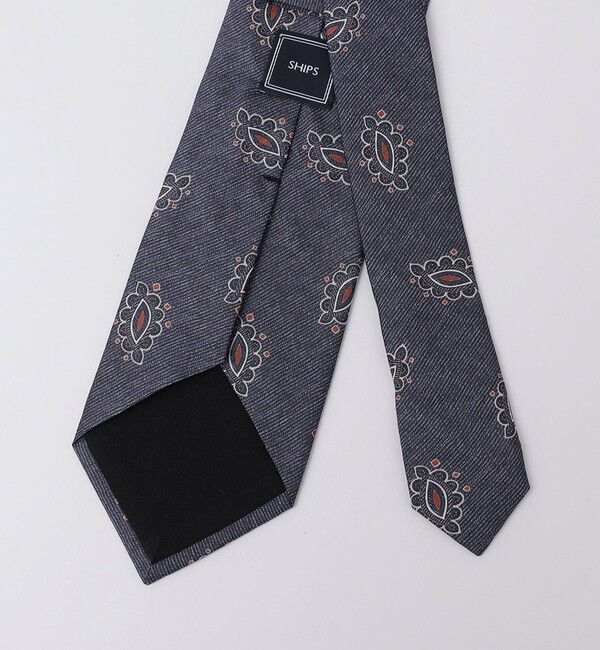 SHIPS「SHIPS: LUXURY シルク リーフモチーフ プリント ネクタイ」|ネクタイ・蝶ネクタイ|