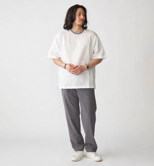 SHIPS「SHIPS: Herdmans リネン 2WAY プルオーバー Tシャツ」|Tシャツ・カットソー|