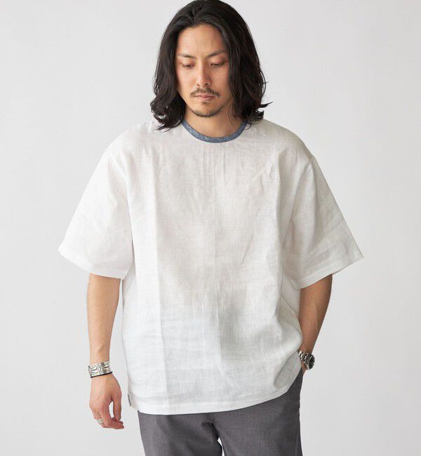 SHIPS「SHIPS: Herdmans リネン 2WAY プルオーバー Tシャツ」|Tシャツ・カットソー|