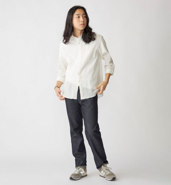 SHIPS「SHIPS: エアー サッカー レギュラーカラー 7スリーブ シャツ」|シャツ・ブラウス|