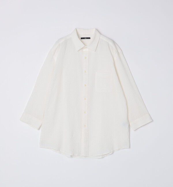 SHIPS「SHIPS: エアー サッカー レギュラーカラー 7スリーブ シャツ」|シャツ・ブラウス|