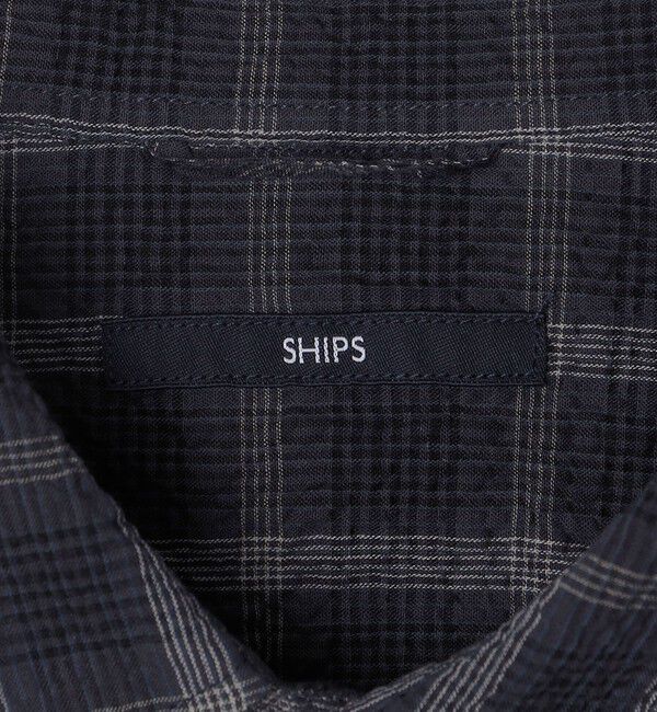 SHIPS「SHIPS: エアー サッカー レギュラーカラー 7スリーブ シャツ」|シャツ・ブラウス|